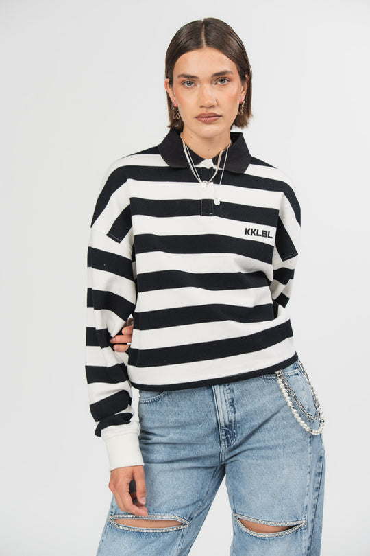Bild von Poloshirt Cropped Striped 