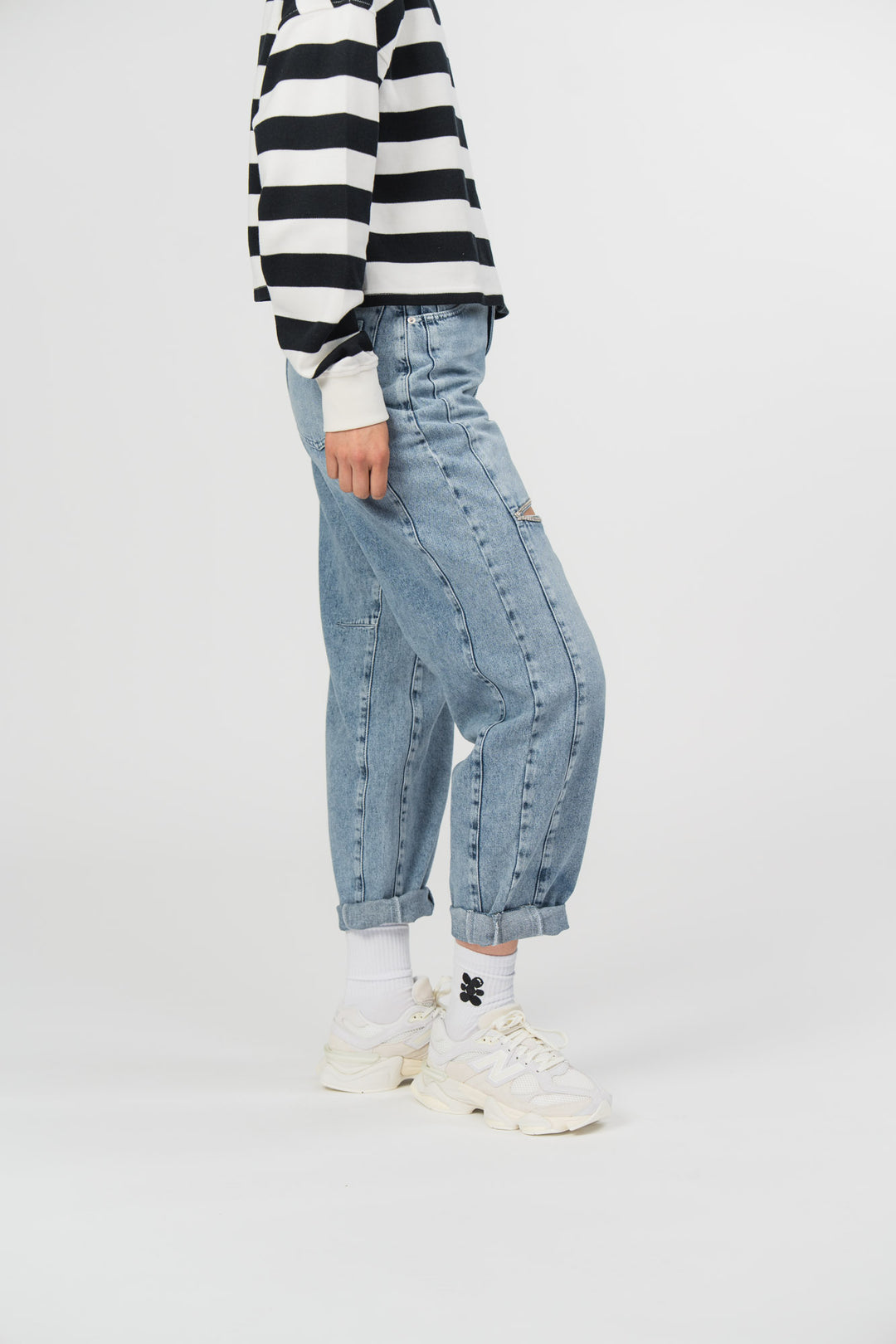 Denim Pants Cut Out Sparkle