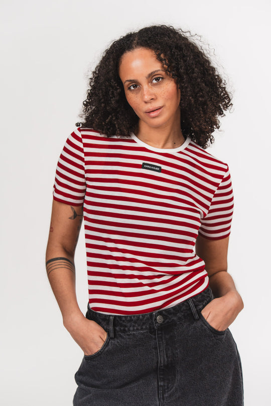 Bild von T-Shirt Striped Wine Red  aus Alle Produkte Kollektion