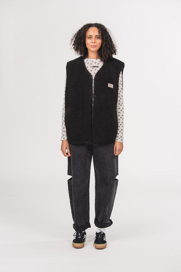 Teddy Vest Black - Karo Kauer Label