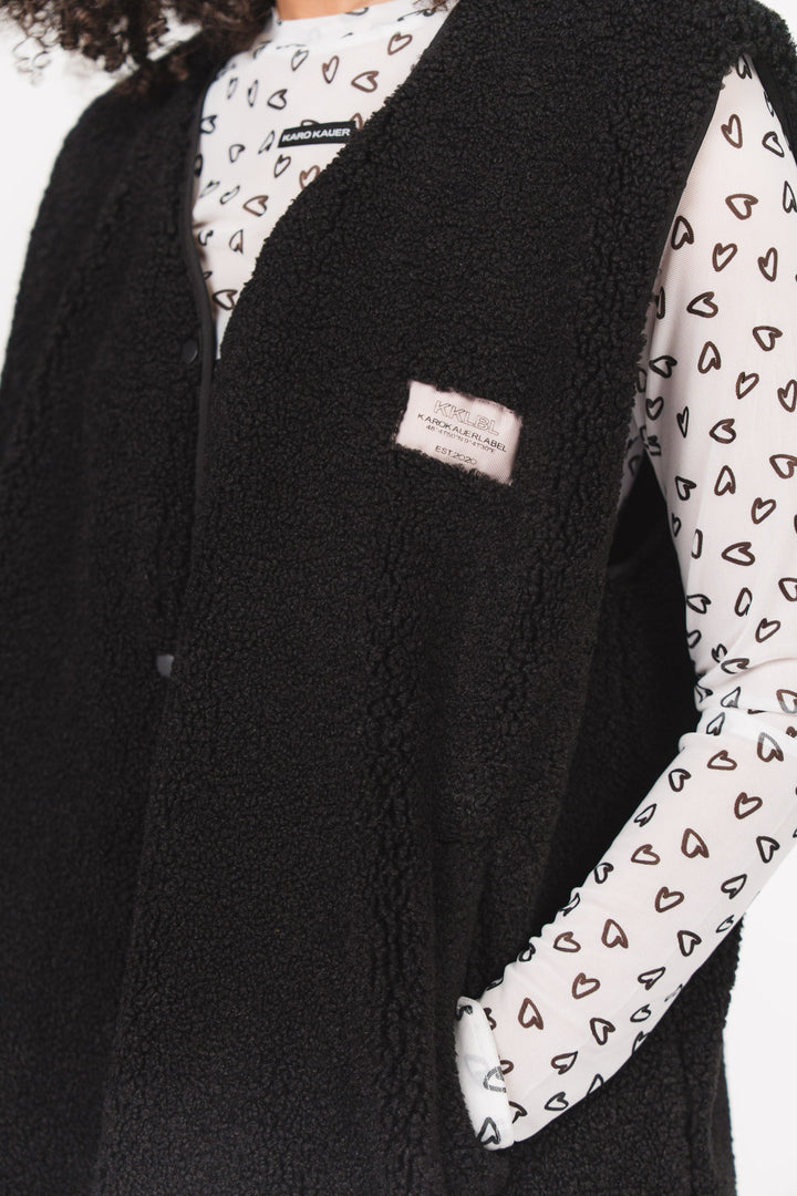 Teddy Vest Black - Karo Kauer Label