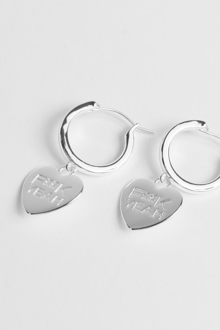 Hoops Heart Silver - Karo Kauer Label