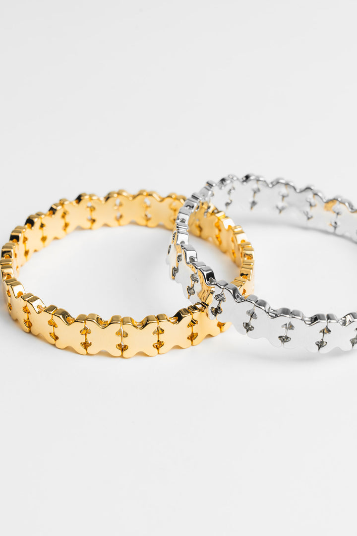 Tennis Bracelet Logo Silver - Karo Kauer Label