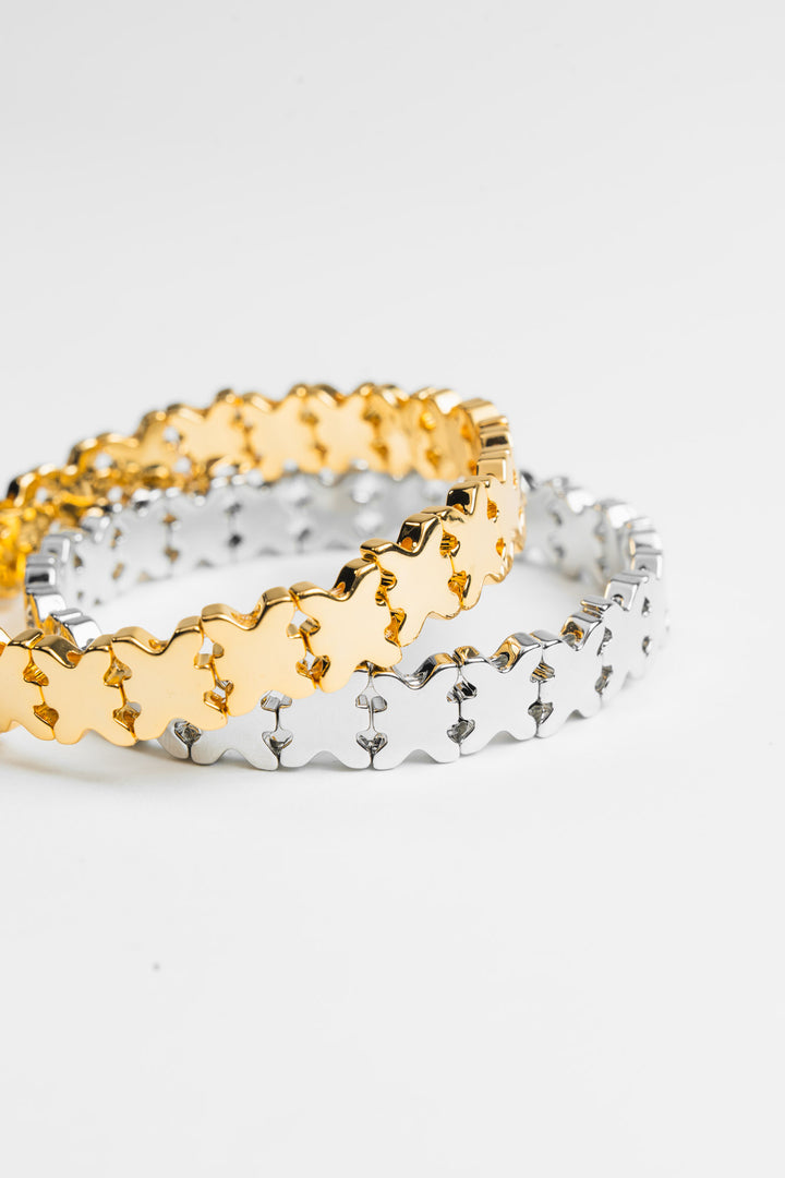 Tennis Bracelet Logo Gold - Karo Kauer Label