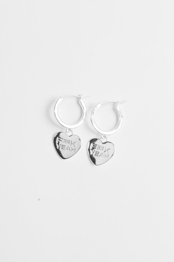 Hoops Heart Silver - Karo Kauer Label