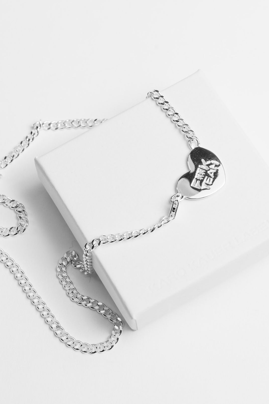Necklace Heart Silver - Karo Kauer Label