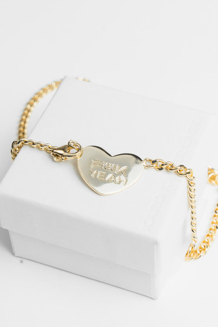 Necklace Heart Gold - Karo Kauer Label