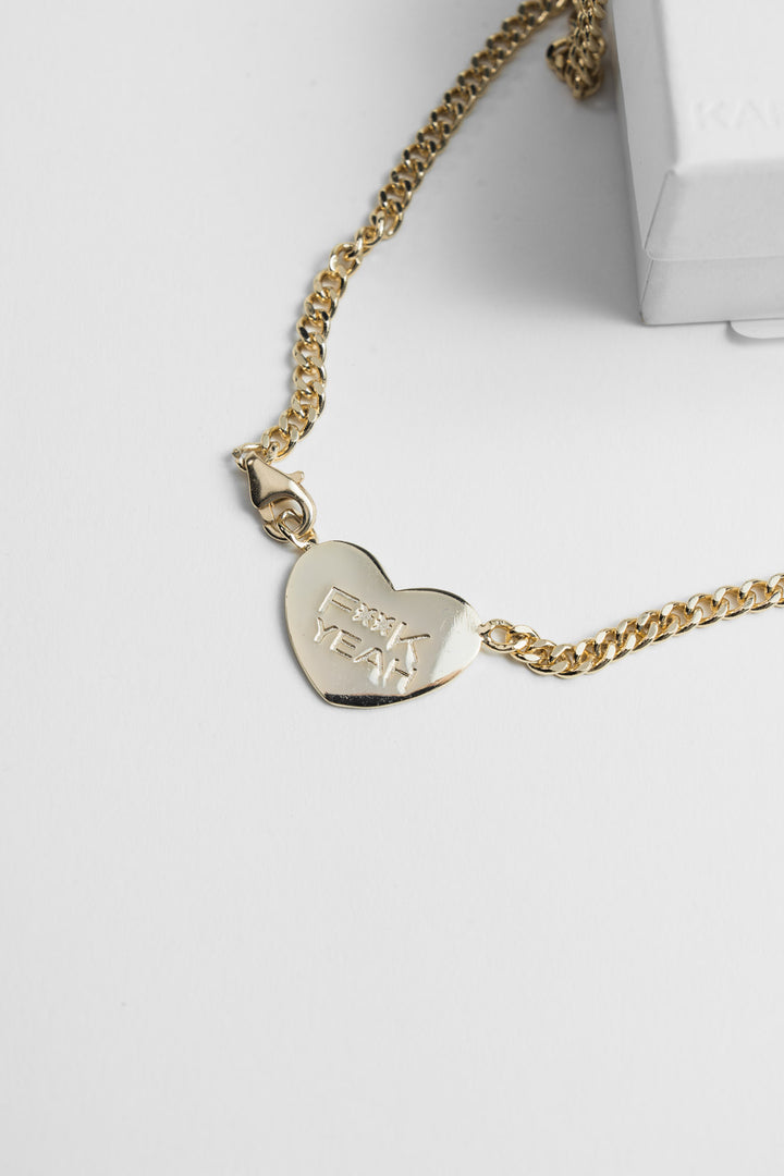 Necklace Heart Gold - Karo Kauer Label