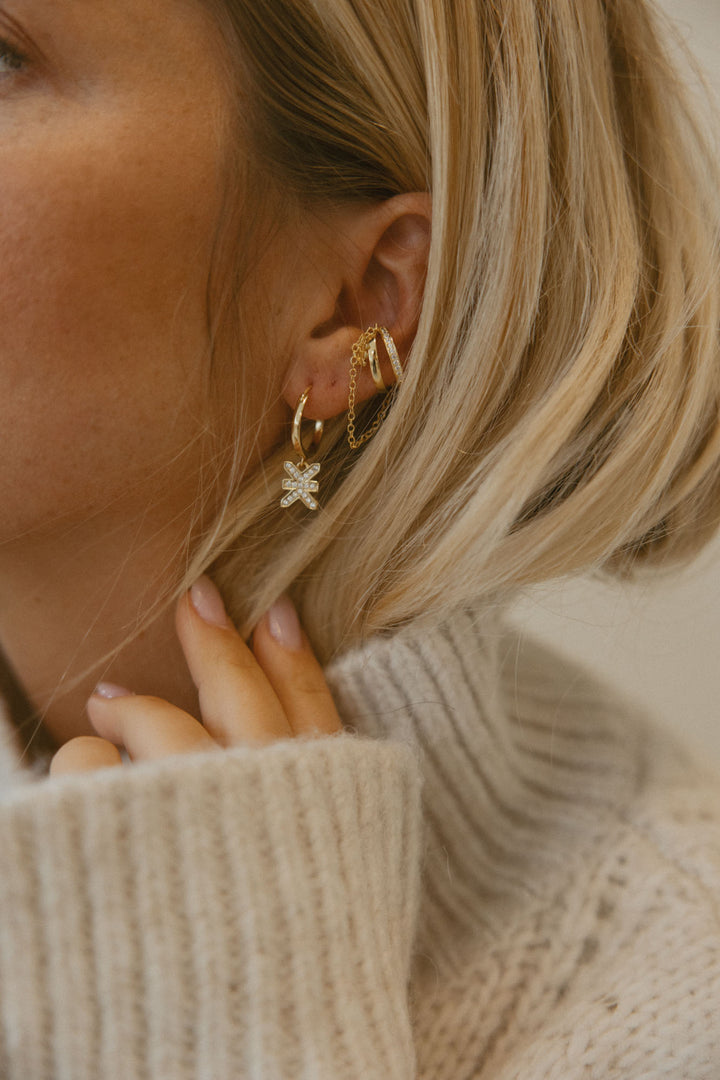 Logo Hoops Sparkle Gold - Karo Kauer Label