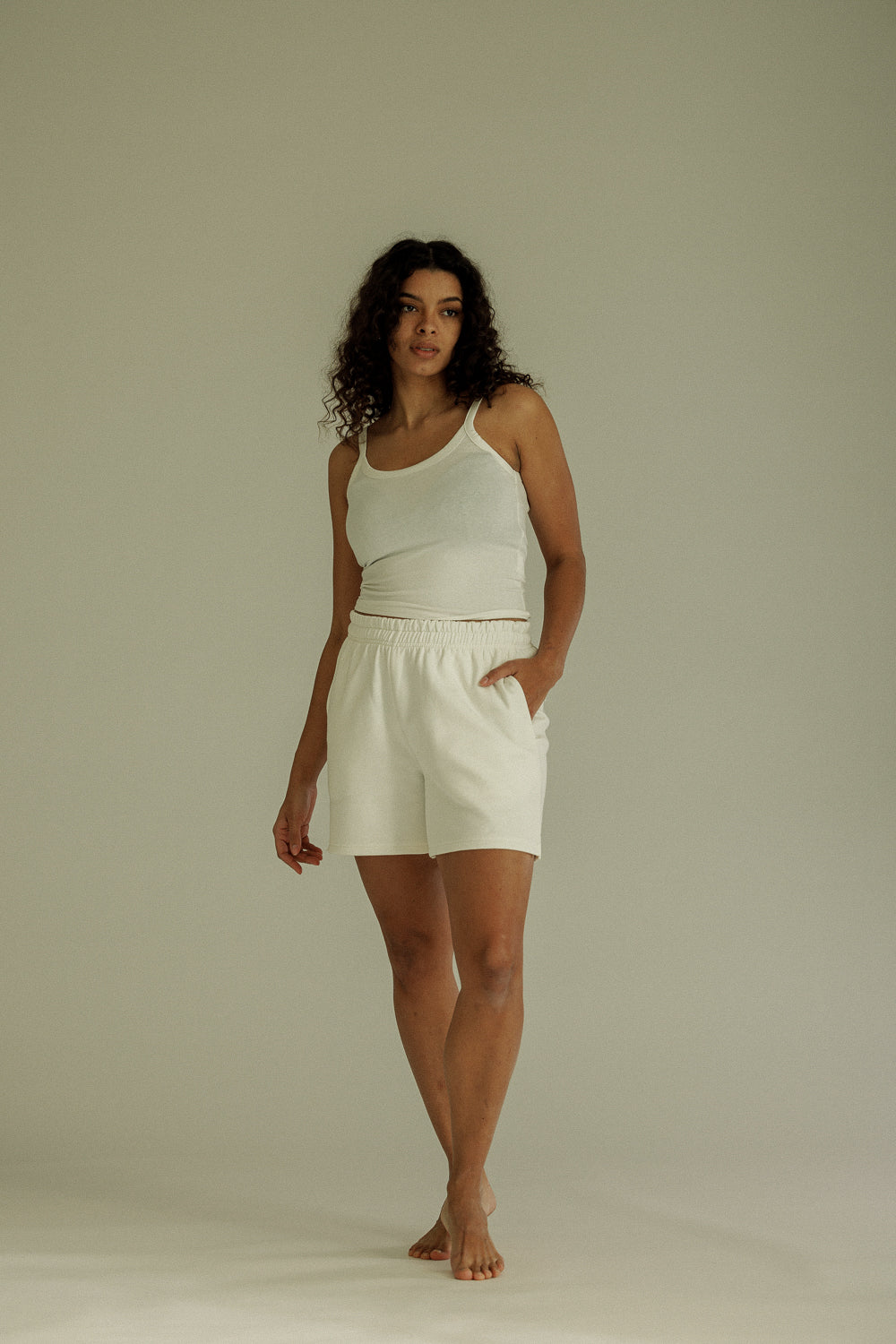 Karo Kauer Jogger Shorts Sandshell