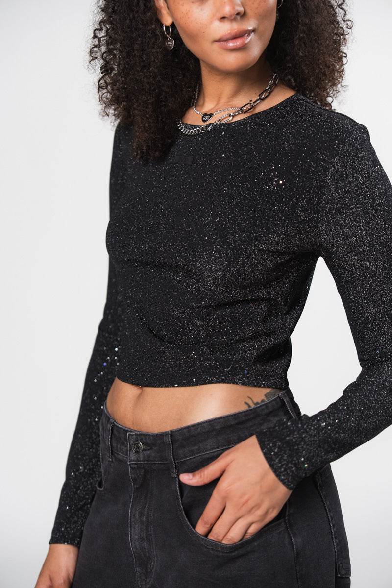Mesh Longsleeve Sparkle - Karo Kauer Label