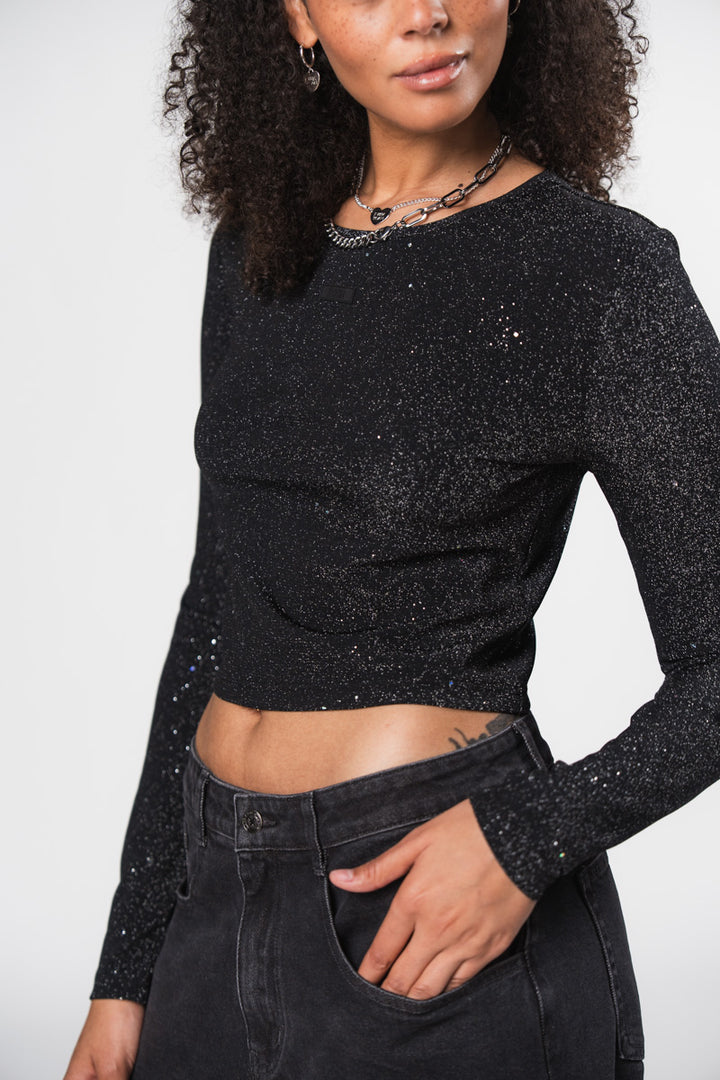 Mesh Longsleeve Sparkle - Karo Kauer Label