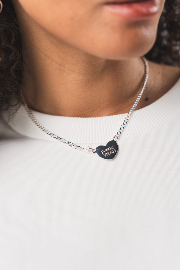 Necklace Heart Silver - Karo Kauer Label