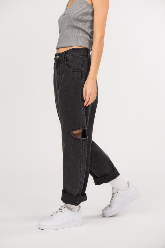 Alternative Ansicht von Denim Pants Cut Out Black  aus Denim Restock Kollektion