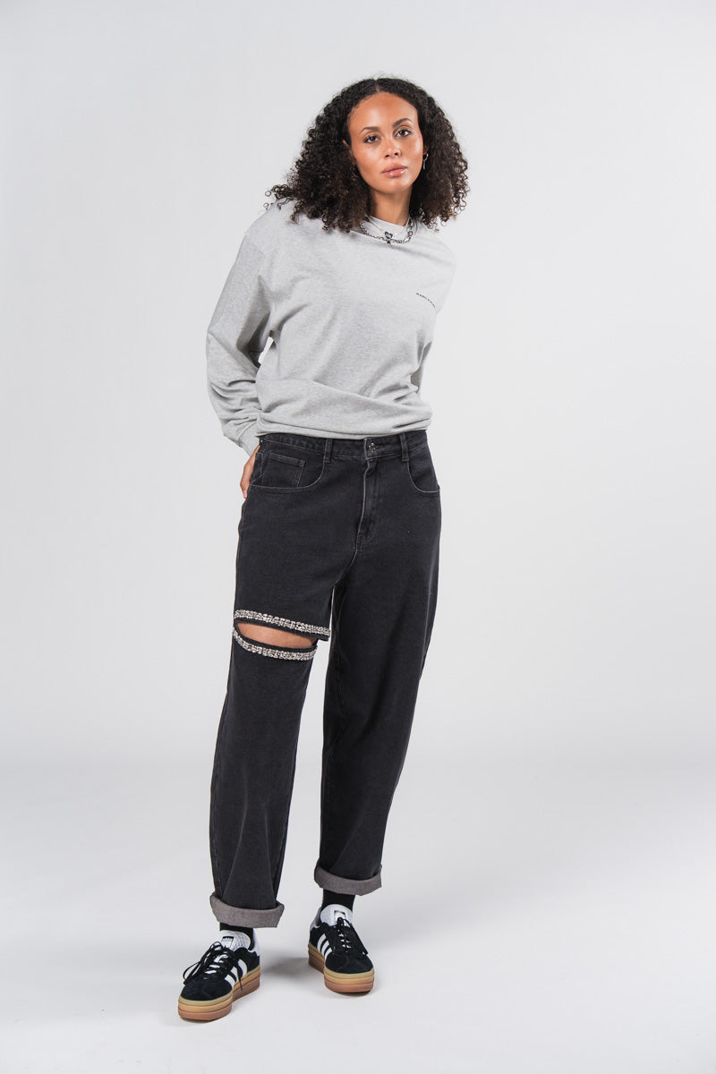 Denim Pants Cut Out Diamond - Karo Kauer Label