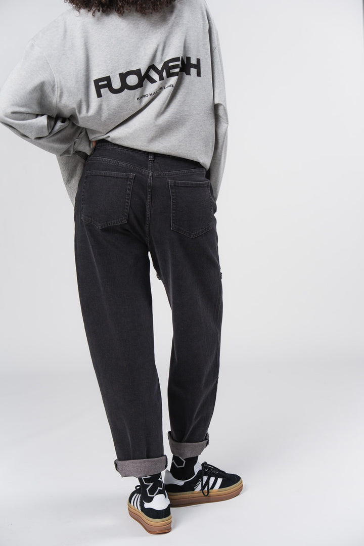 Denim Pants Cut Out Diamond - Karo Kauer Label