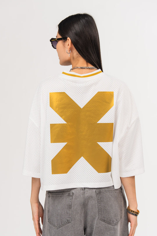 Alternative Ansicht von Jersey T-Shirt Cropped White  aus End Of Season Sale Kollektion im Angebot