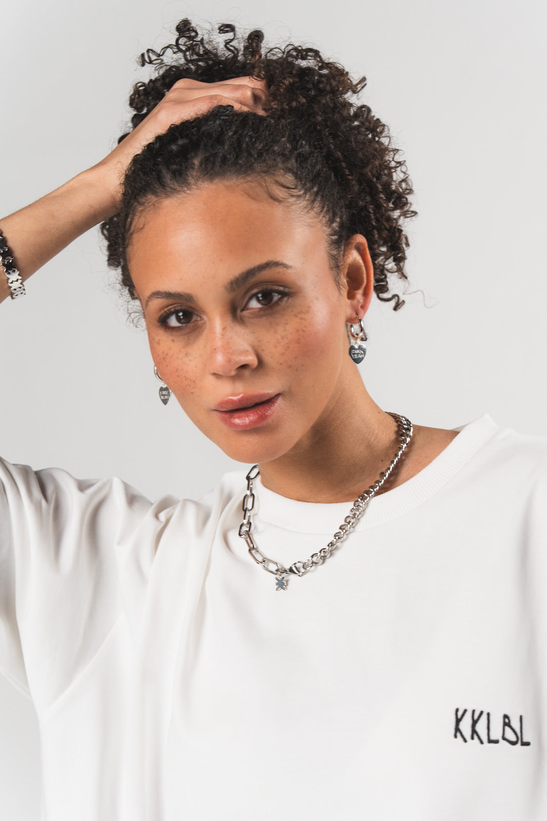Hoops Heart Silver - Karo Kauer Label