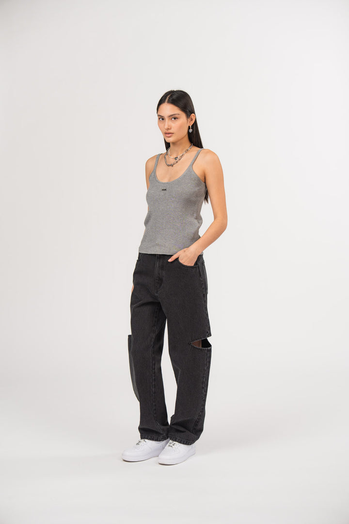 Knit Top Grey
