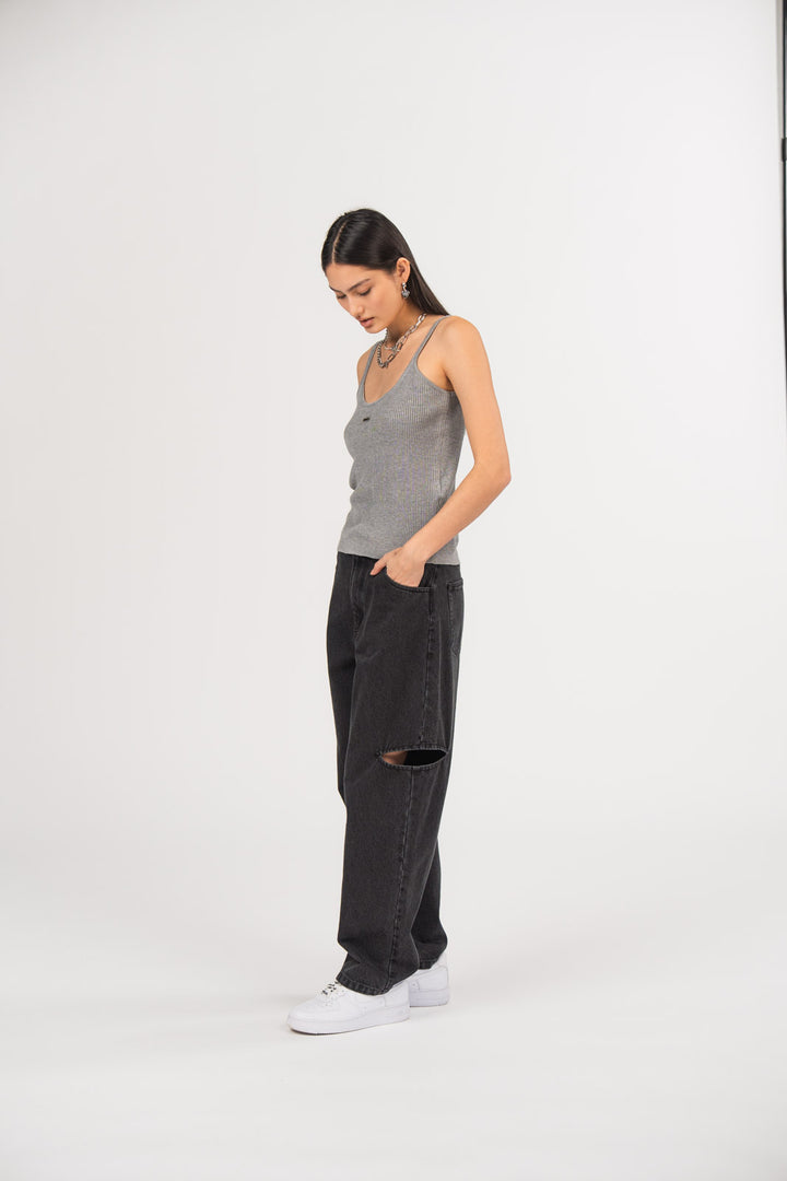 Knit Top Grey