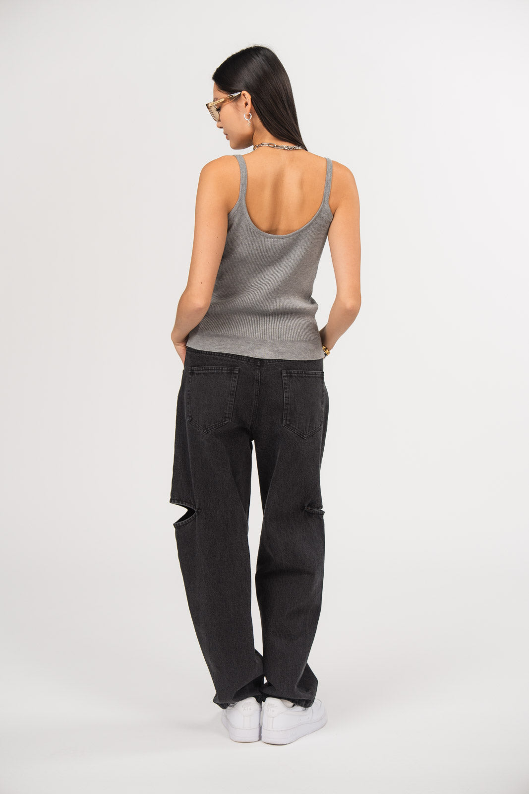 Knit Top Grey