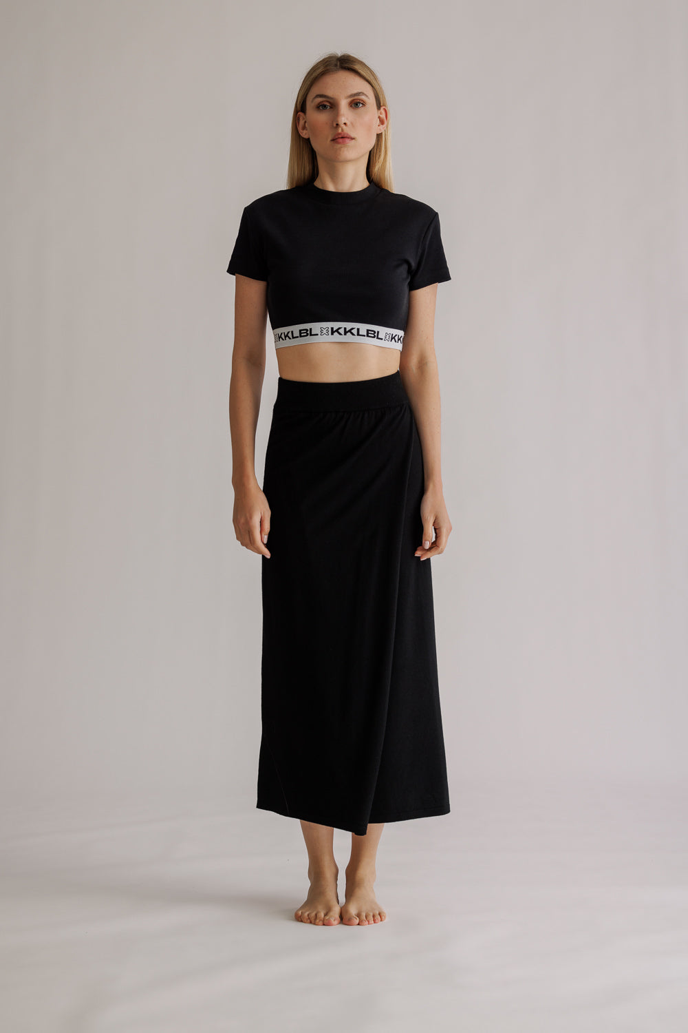 Karo Kauer Knit Skirt Basic Black