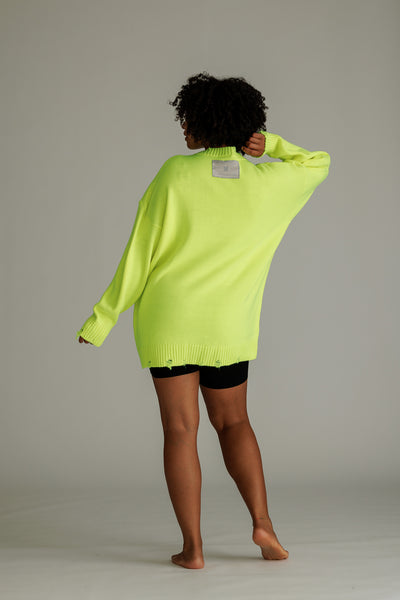 Knit Sweater Neon Lime