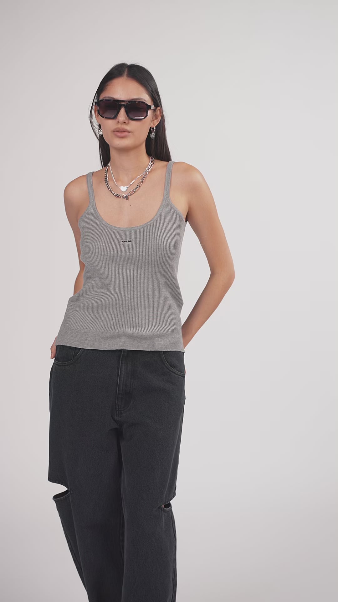 Knit Top Grey