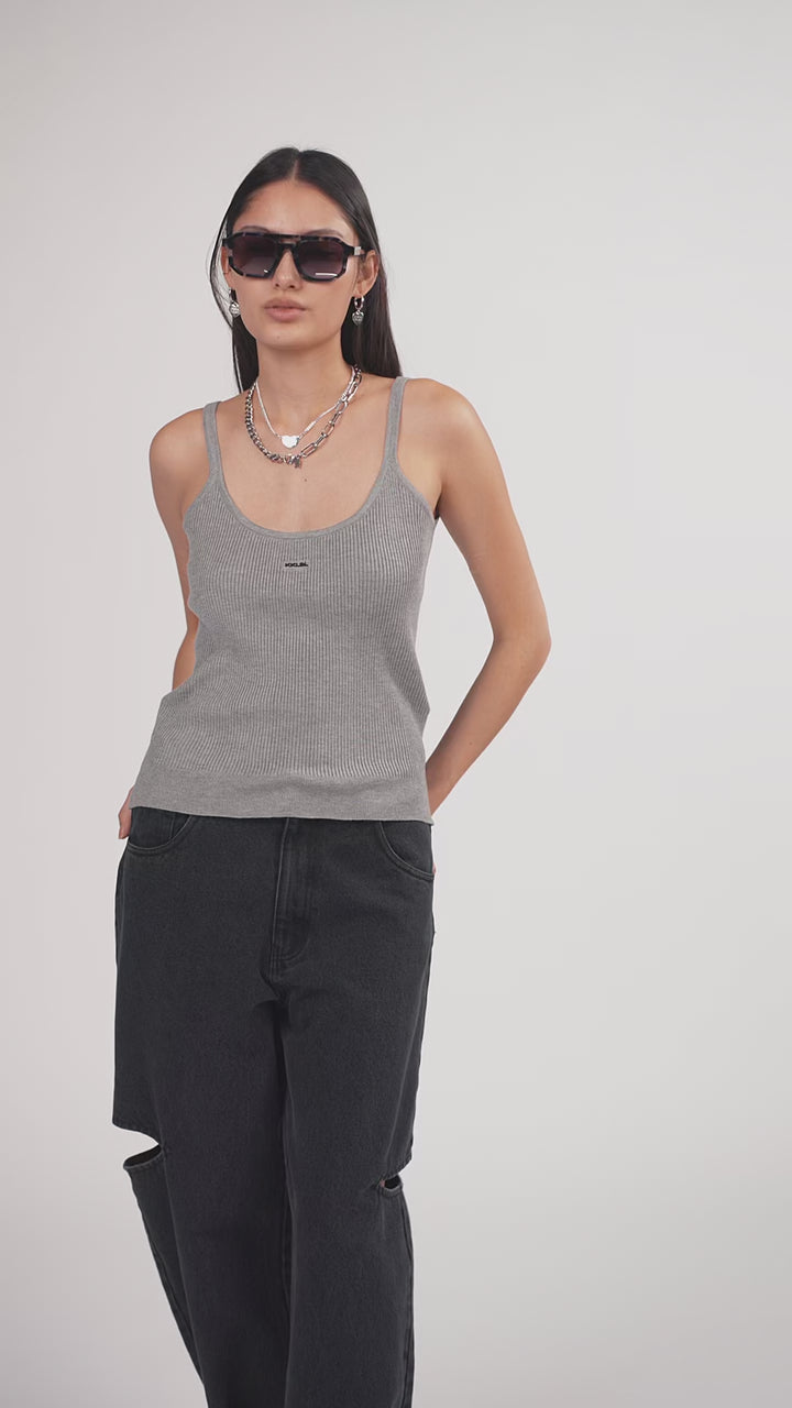 Knit Top Grey