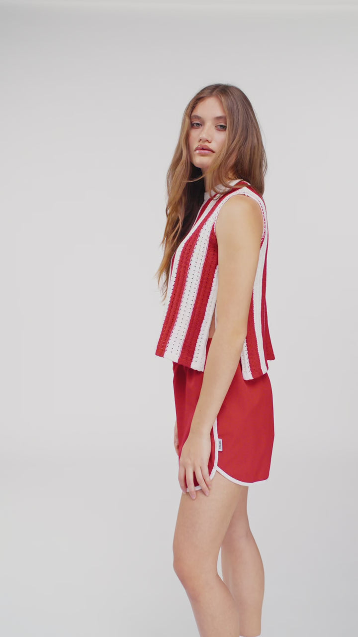 Track Shorts Red