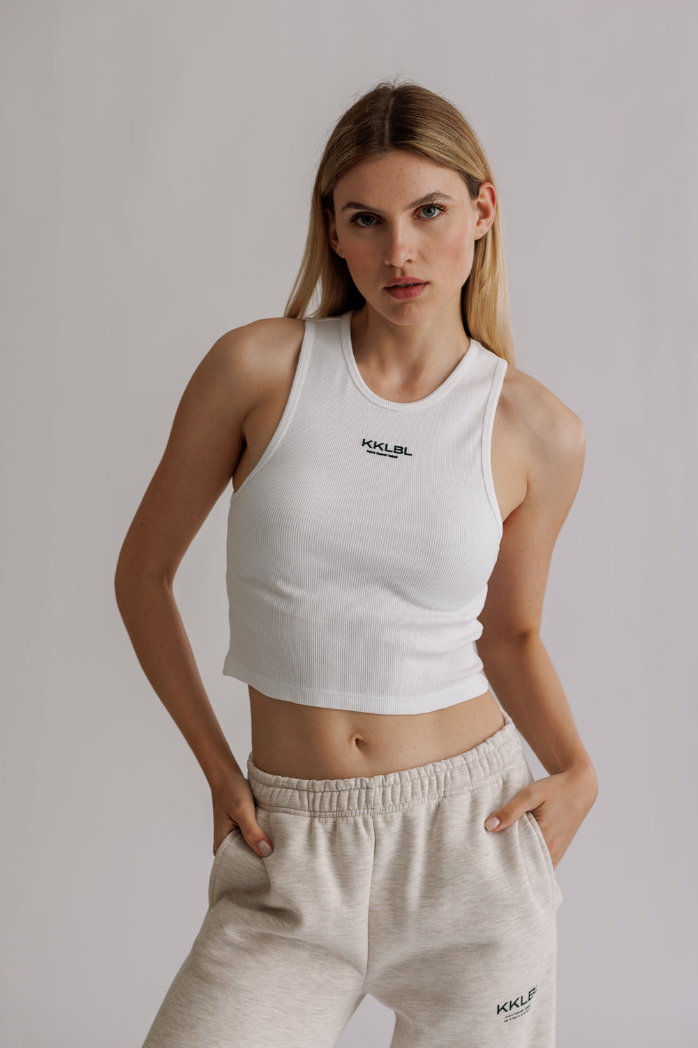 Karo Kauer Rib Top Basic White