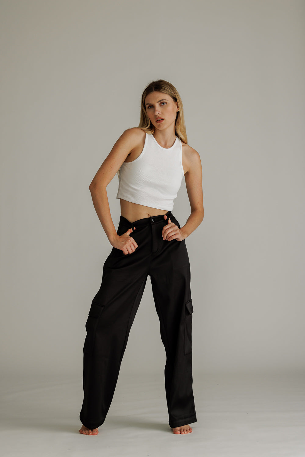 Karo Kauer Satin Pants Black