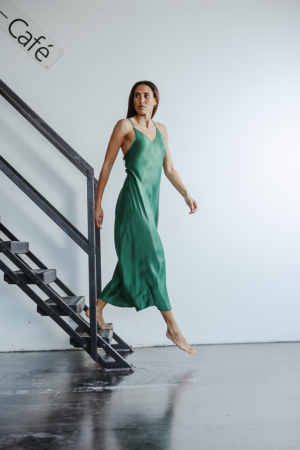 Karo kleid grün Outlet