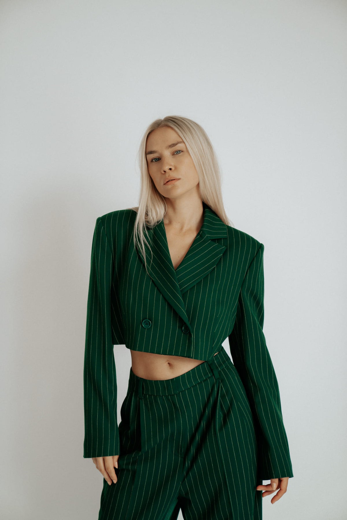 Karo Kauer Blazer Short Sapphire Green