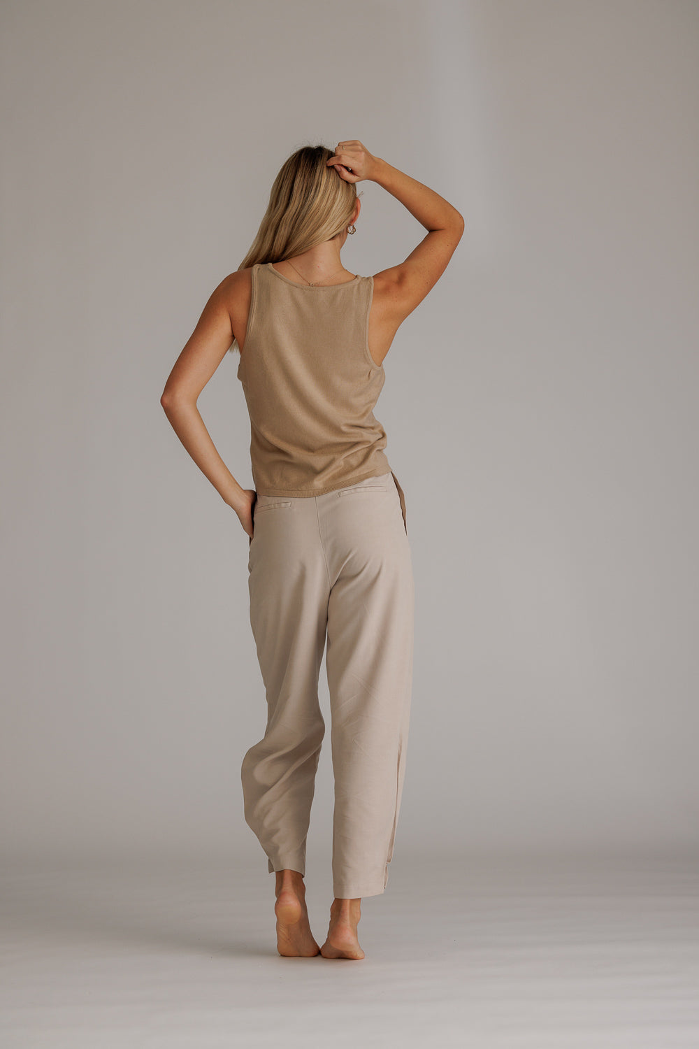Bonnie Knit Rib Top Beige