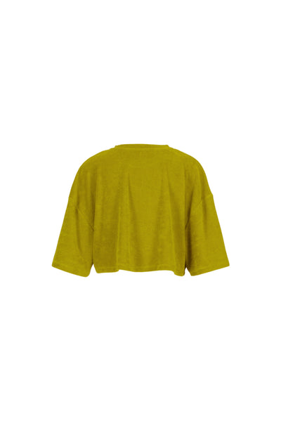 Frottee T-Shirt Olive