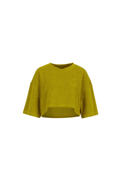 Frottee T-Shirt Olive