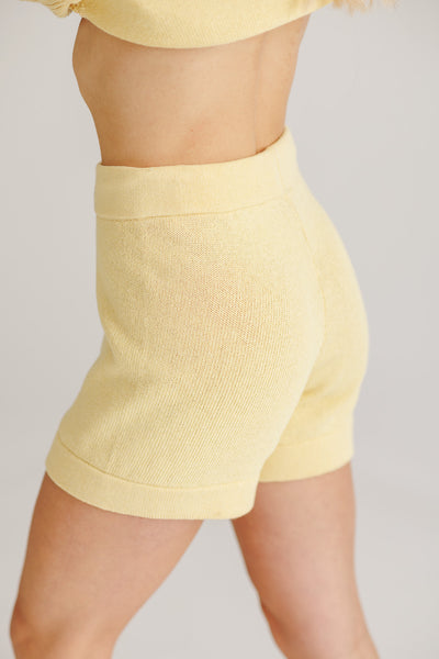 Knit Shorts Light Yellow