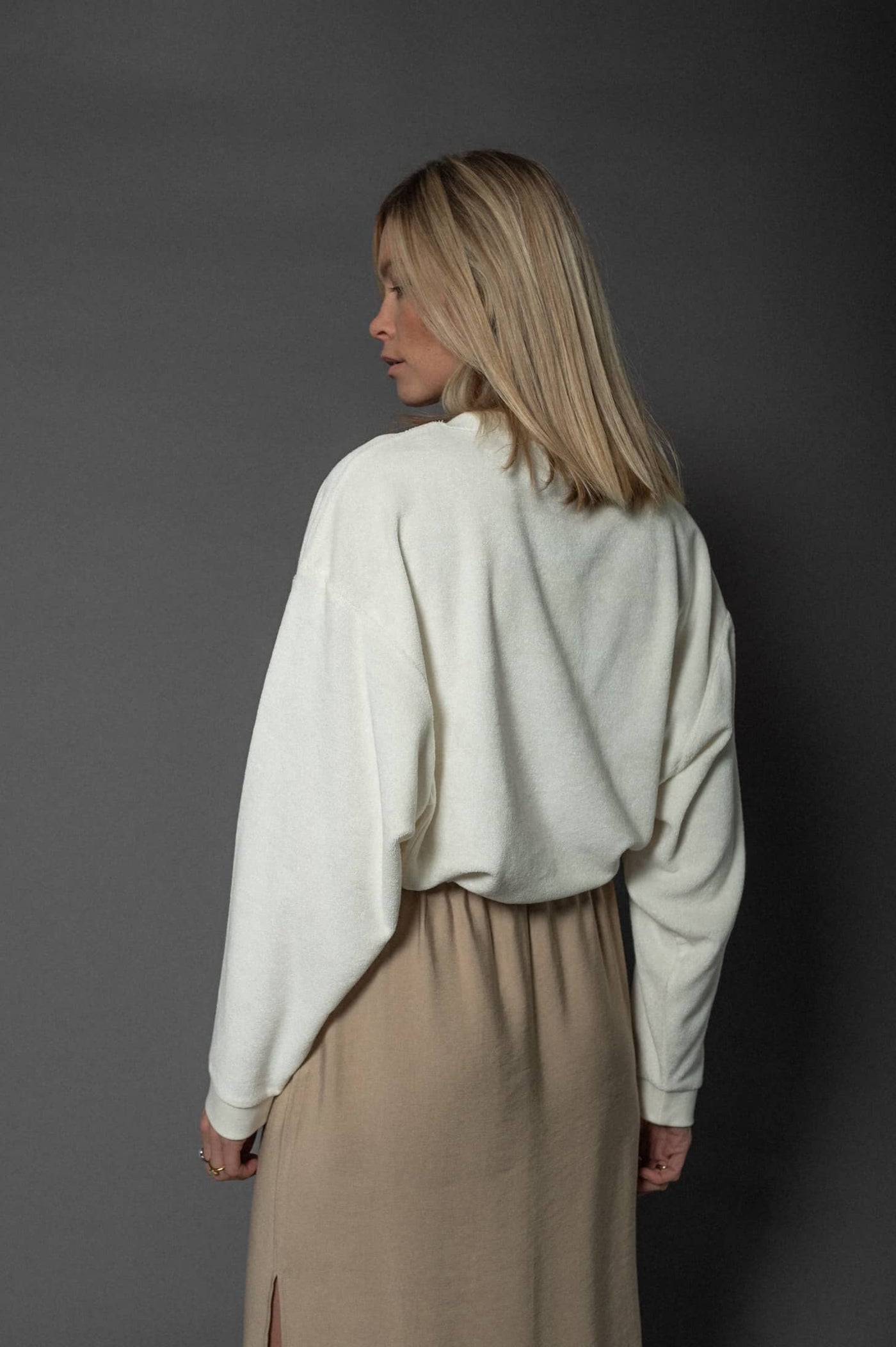 Frottee Sweater Ivory