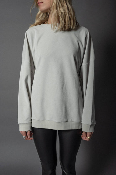 Nora Sweater Velvet Light Grey