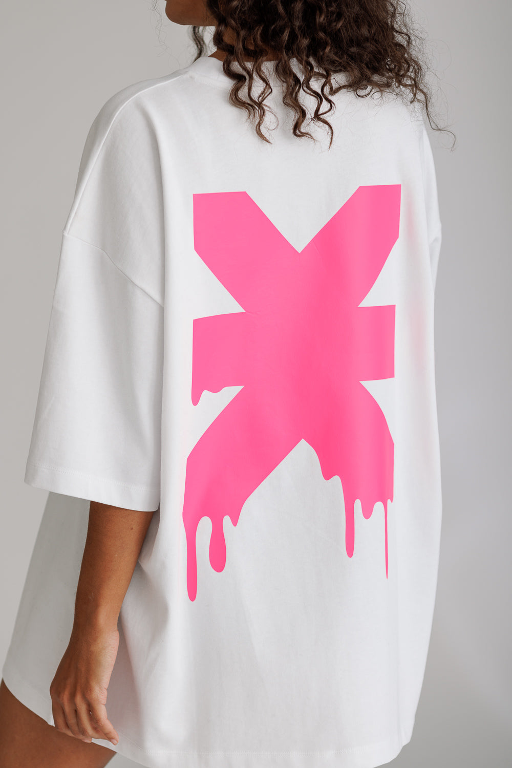 T-Shirt Logo White/Pink
